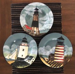 Salad Plates (2) and soup bowl (1) Sakura David Carter Brownie