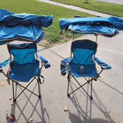 Two Quik Chair Max Shade Fold Up Chairs