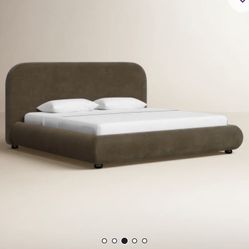 Olive Green Platform Bed Frame