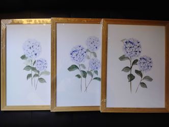 Flower Wooden Frames 12 inch x 16 inch lot of 3!!