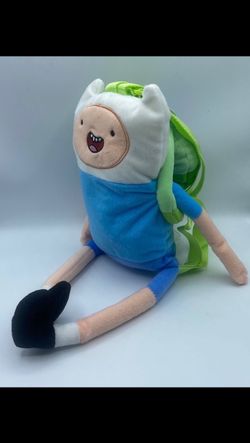 Adventure Time Finn The Human 14" Plush Doll The Adventurous w/ Backpack