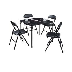 5PC SET FOLDING TABLE AND CHAIRS