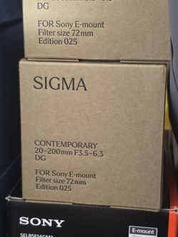 Brand new Sigma 20-200mm f/3.5-6.3 DG Contemporary Lens