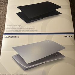 PlayStation 5 Black and Silver plates