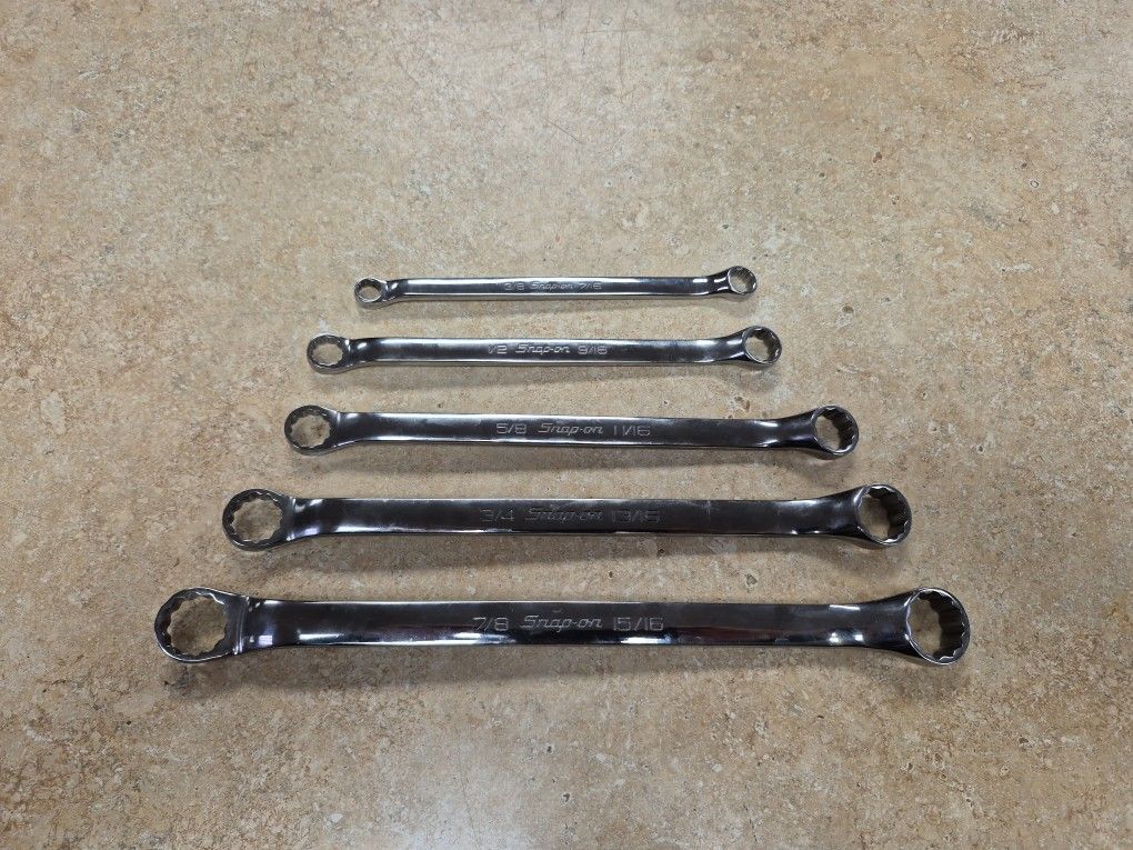 Snap On 5 Piece 12 Point SAE Box Wrench Set XB605A