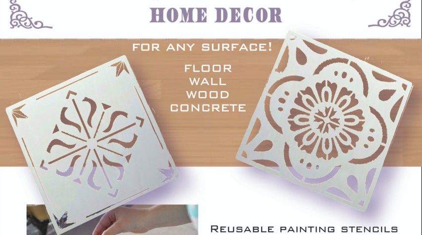  Reusable Extra Large Painting Stencils