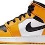 New Black and Yellow Jordan Air Jordan 1 Mid Basketball Shoes -6.5 w/ Box