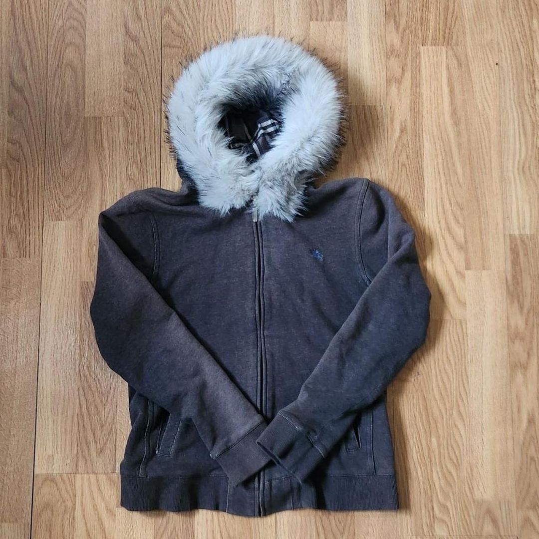 2000s Burberry Black Label Zip Up Hoodie