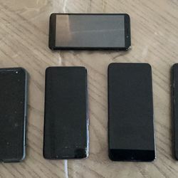 Five (5) old phones $50