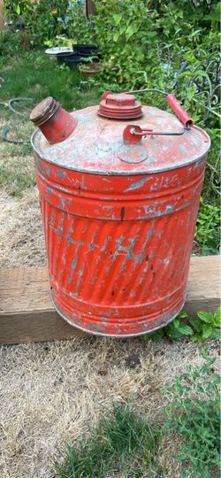 Vintage Red Metal Gas Can