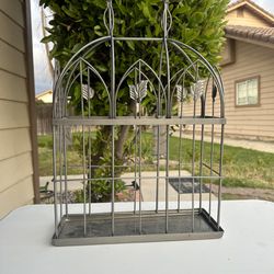 Silver Metal Cage For Decor