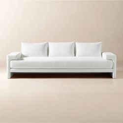 CB2 Camden 101" White Performance Fabric Sofa