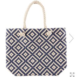 Summer & Rose Navy Diamond Tote