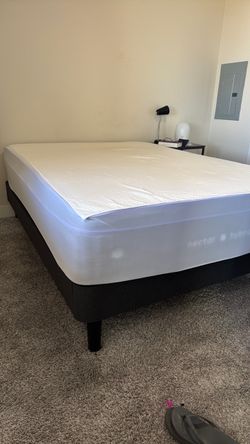 Queen size mattress with frame