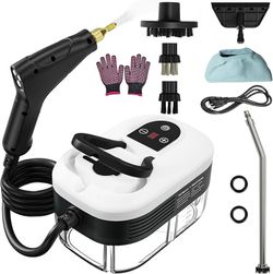 Portable Steam Cleaner, 2500W Pressurized Handheld Steam Cleaner with 1.2L Water Tank, 6 Levels Steam Output, Cleaning Steamer for Cleaning Home Furni