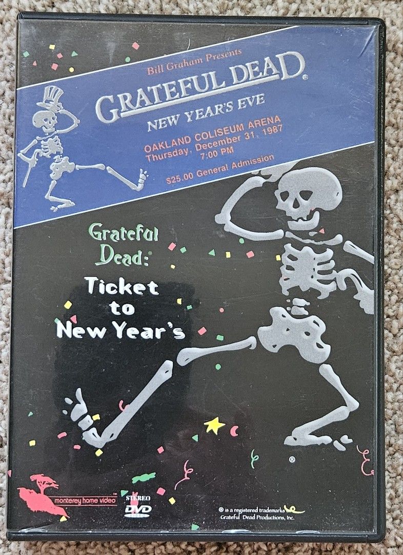 Grateful Dead DVD New Years Eve Ticket To New Years 1987