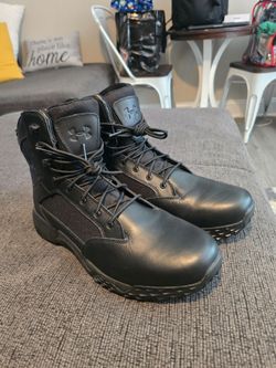 Under Armour Black UA Tactical Waterproof Military Boots Mens 13 *NEW*