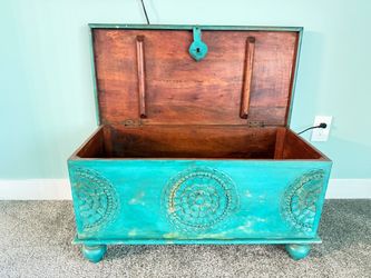 Green antique style chest