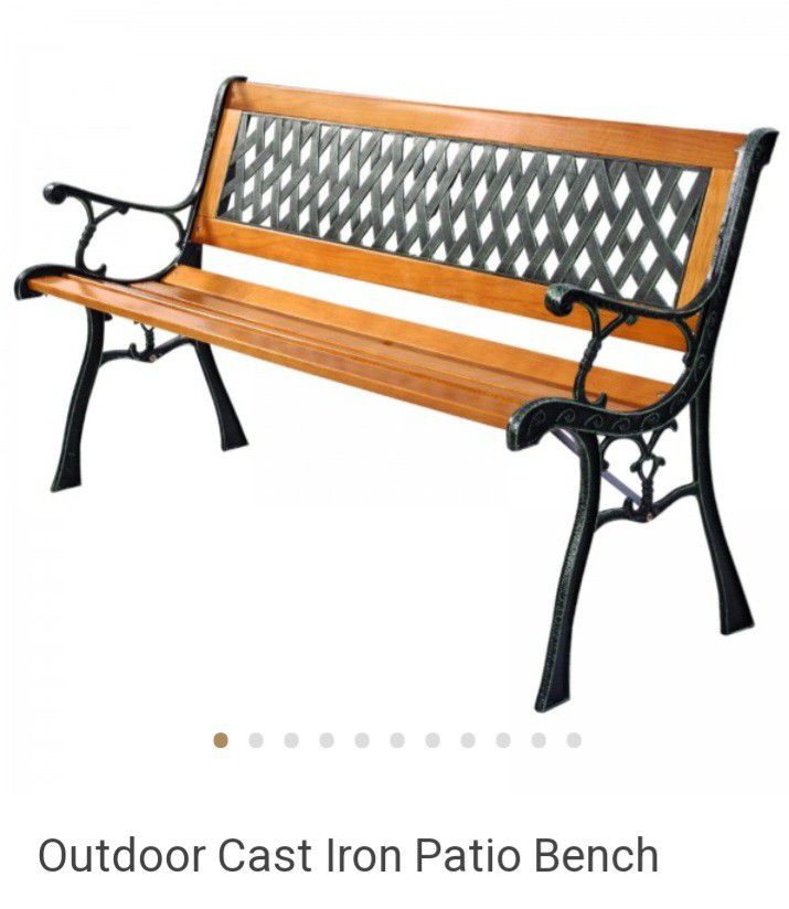 New Outdoor Cast Iron Bench