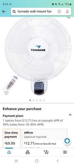 Tornado Wall Fan With Remote 