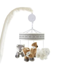 Woodland animal musical mobile for crib