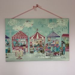 Canvas Art by Liesl Long - Girls Room - Farmers market theme