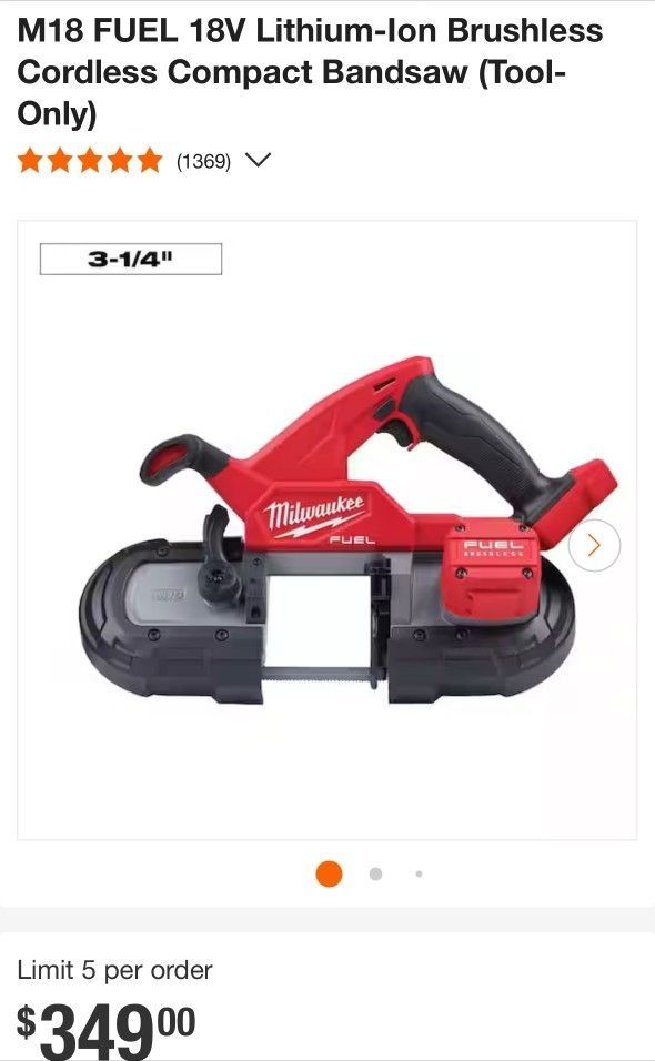 Milwakee Bandsaw 3 1/4"