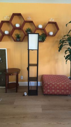 shelf floor lamp