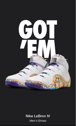 Lebron 4 Fruity Pebbles Sz 12.5 Brand New