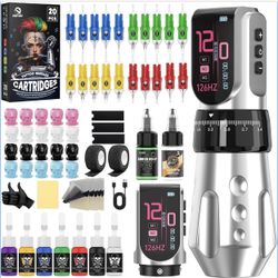 Wireless Tattoo Kit With 2 Batteries