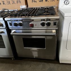 Wolf 30”Wide Gas Range Stove In Stainless Steel 