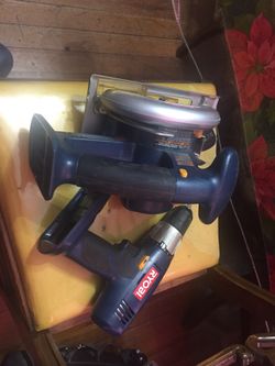 18v Ryobi circular saw and drill n batery no charger