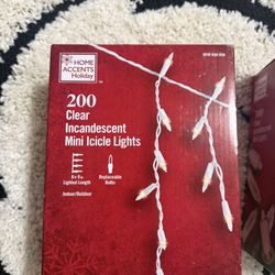 New Boxes Of White Icicle Lights 