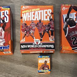 Michael Jordan Chicago Bulls Championship Wheaties Boxes 