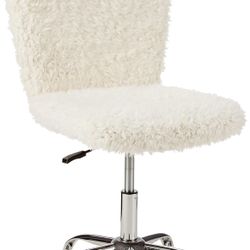 Urban Lifestyle Mongolian Faux Fur Rolling Task Chair, Adjustable 