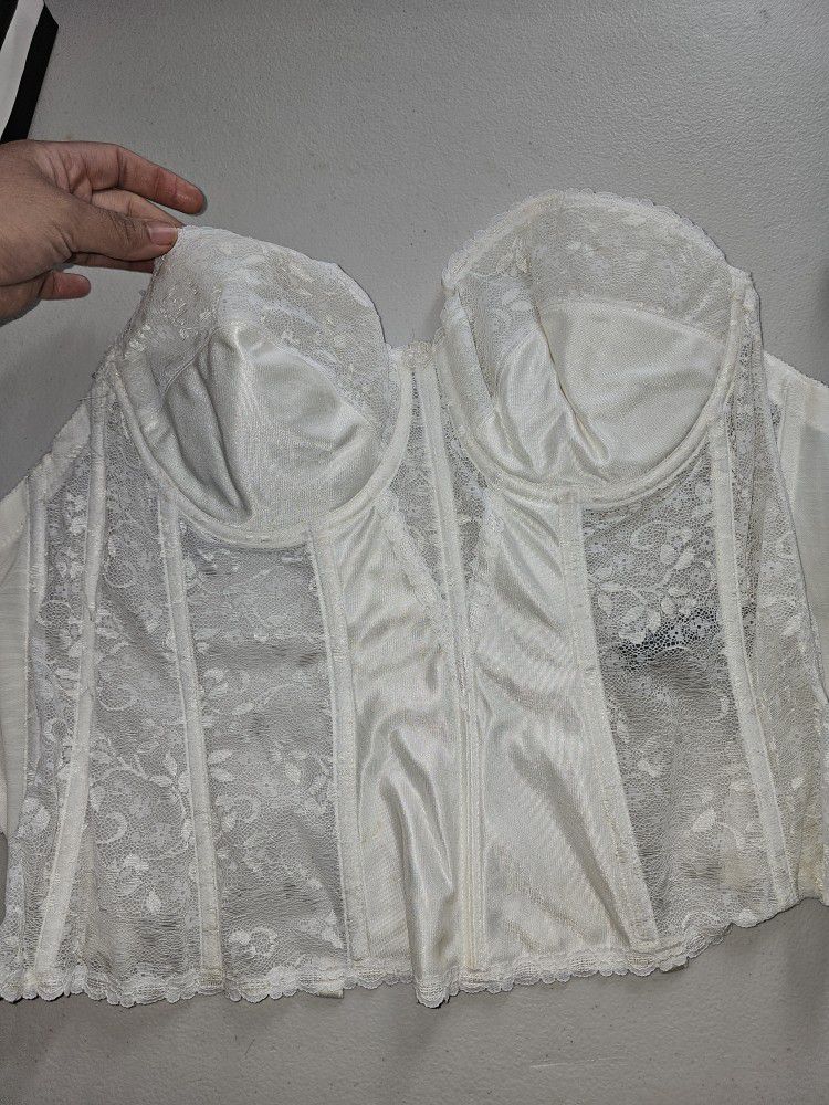 white faja corset