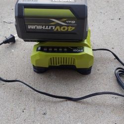 Ryobi 40V 6AH Battery And CHARGER 125 Obo