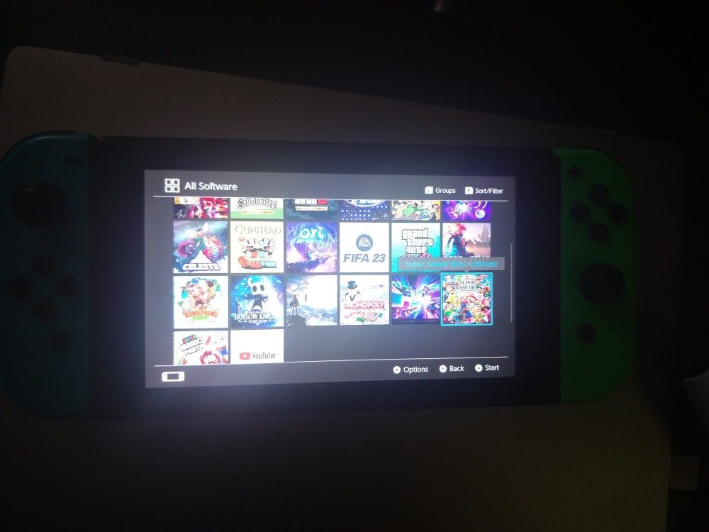Nintendo Switch With 30 Downloaded Games 4 Joycons And 1 Pro Controller TV Dock All Cords 3 Months Old