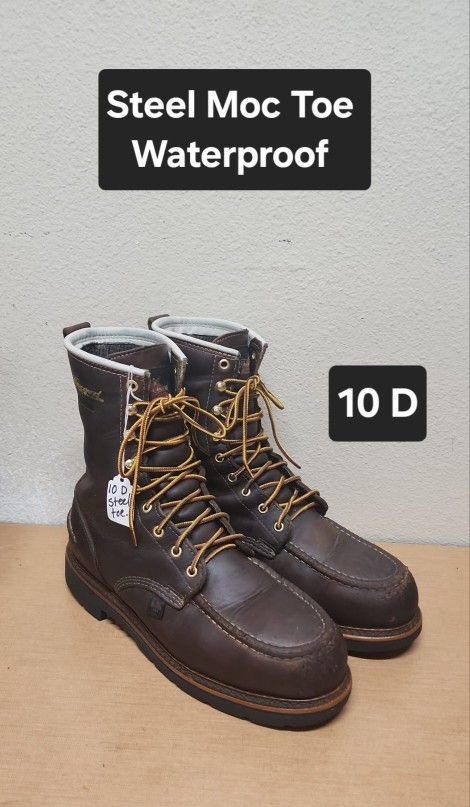 Thorogood Work Boot Size 10 D STEEL MOC TOE
