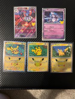 Pokémon TCG Holo Card Lot of 5 30th anniversary