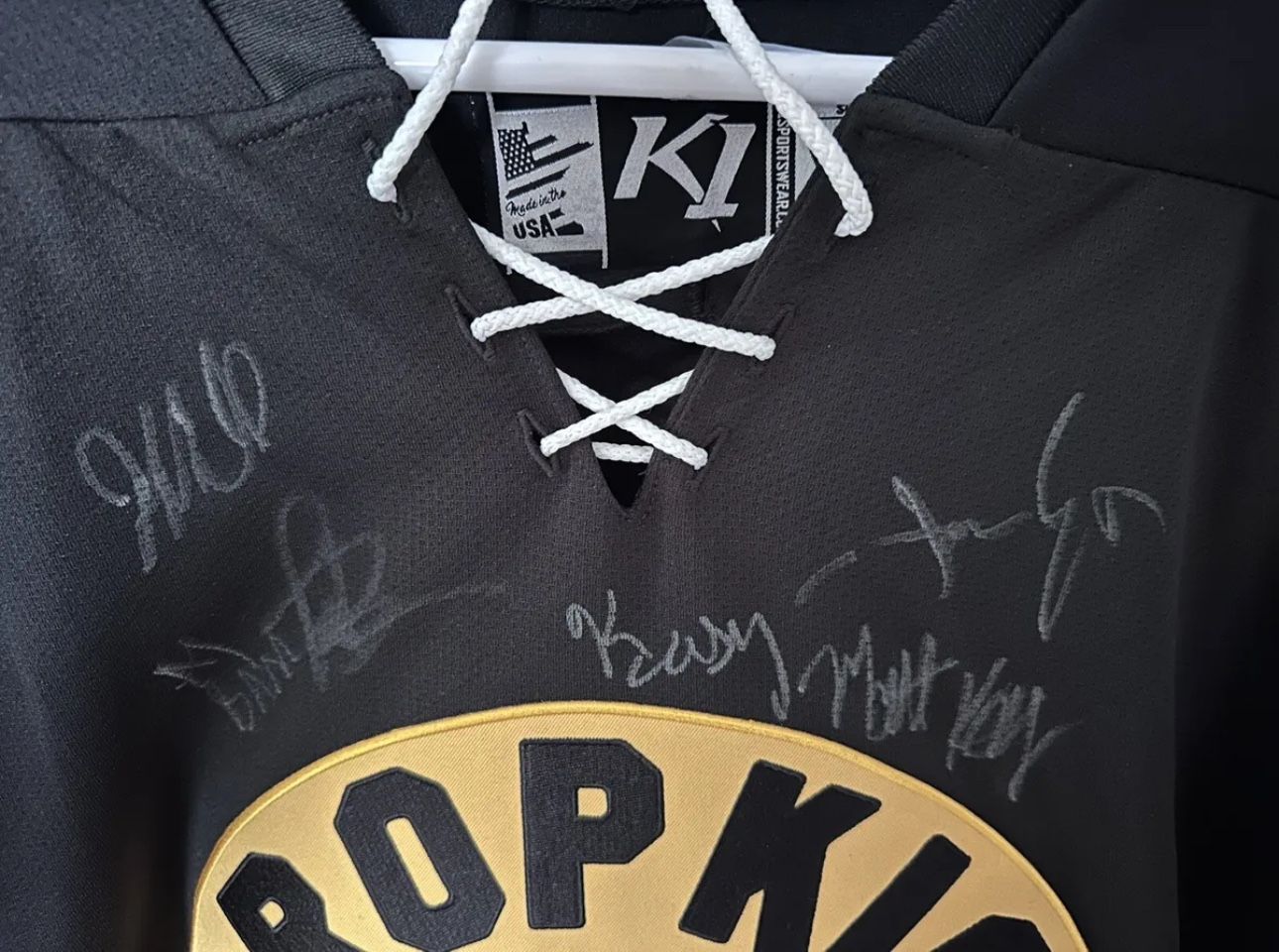 DROPKICK MURPHYS Autographed Black And Gold Hockey Jersey