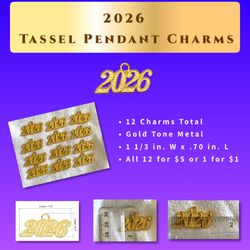 2026 Gold Graduation Charms (NEW)