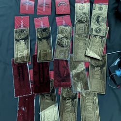 Sprayground Tags Gold And Red,  Taking Offers