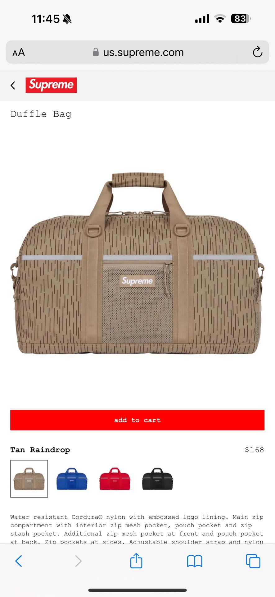 Supreme Duffle Bag FW24