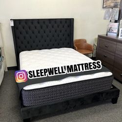 New Queen Bed Frame With Mattress 