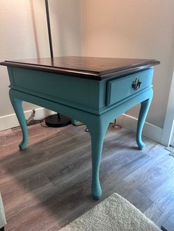Solid wood side table