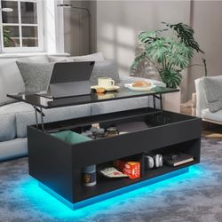 Lift Top Coffee Table w/LED lights