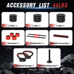 NEW Adjustable Dumbbell Kettlebell Set