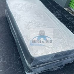 Twin mattress and box spring set (2pc - new) 