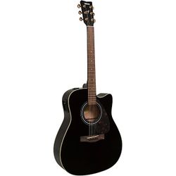 Yamaha FX335C Dreadnought Acoustic-Electric Guitar - Black